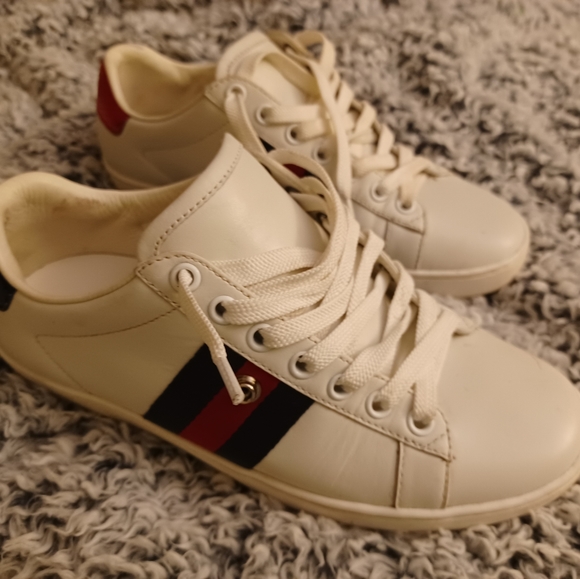 Gucci Shoes - Gucci Ace Patch Web Sneakers
